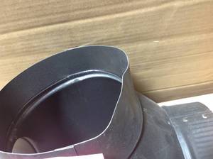 Master Flow 6 in. Black Stove Pipe Round Tee SEE PICS DAMAGE