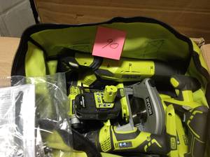 Ryobi P884 18-Volt ONE Lithium-Ion Combo Kit (6-Tools) by Ryobi in good condition