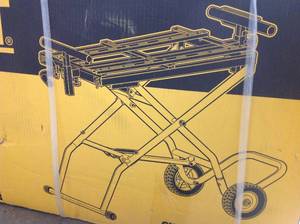 DEWALT 32-12 in. x 60 in. Rolling Miter Saw Stand in good condition