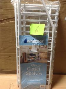 Whitmor White Wire Collection 25 in. x 27.88 in. 4-Tier Closet Shelves in good condition
