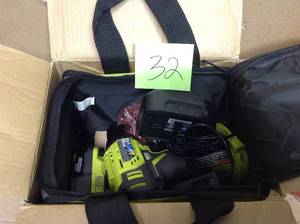 Ryobi 18-Volt ONE Lithium-Ion Cordless 2-Tool Combo Kit w DrillDriver, Impact Driver, (2) 1.5 Ah Batteries, Charger and Bag  in good condition