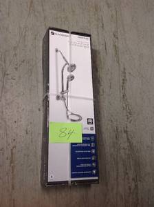 Glacier Bay 6-Spray Wall Bar Raincan Showerhead with 6-Spray Handshower in Chrome  in good condition