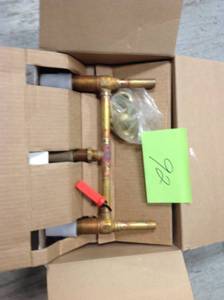 Banbury 2-Handle Deck-Mount High Arc Roman Tub Faucet with Valve in Spot Resist Brushed Nickel not used