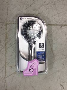 Modern 6-Spray 4.5 in. Single Wall Mount Handheld Adjustable Shower Head in Chrome in good condition