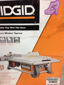 Ridgid 6.5 Amp Corded 7 in. Table Top Wet Tile Saw USED