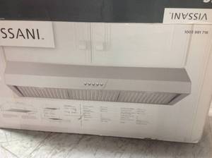 Vissani 36 in. W Under Cabinet Range Hood in Stainless Steel not used