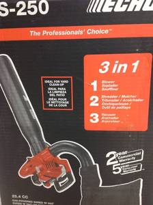 165 MPH 391 CFM 25.4 cc Gas 2-Stroke Cycle Leaf Blower Vacuum  in good condition