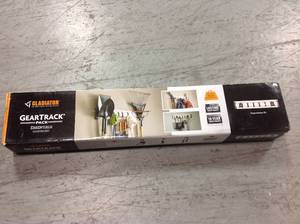 Gladiator GAGP32GAEY 32 in. L GearTrack Garage Wall Storage Kit with 6-Hooks  in good condition