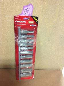 Husky 12 in. Drive Deep Metric Socket Set (11-Piece) in good condition
