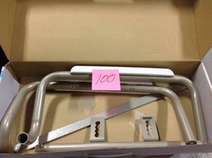 MOEN 23.25 in. x 18.25 in. Toilet Safety Bar in Satin Nickel not used