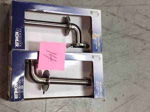 lot 14 image: Lot of 2 KOHLER Worth Toilet Paper Holder in Brushed Nickel  in good condition
