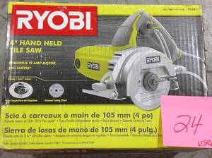 lot 24 image: RYOBI 4 in. Tile Saw USED  in good condition