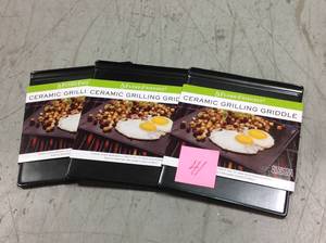 lot 41 image: Lot of 3 Charcoal Companion 10.5 in. x 10.4 in. Flame-Friendly Ceramic Griddle in good condition