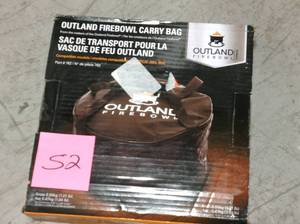 lot 52 image: Outland Firebowl 22 in. Cypress Carry Bag for 21 in. Dia Steel Propane Fire Pit in good condition