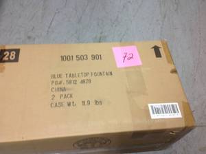 lot 72 image: HAMPTON BAY BLUE TABLETOP FOUNTAIN  in good condition