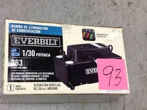 lot 93 image: Everbilt 120-Volt Condensate Removal Pump in good condition