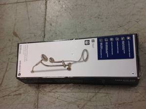 lot 99 image: Glacier Bay 6-Spray Wall Bar Raincan Showerhead with 6-Spray Handshower in Brushed Nickel  in good condition