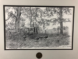 National Wild Turkey Federation Artwork The End of the Hunt, Signed  Numbered Print, Professionally Framed and Mounted