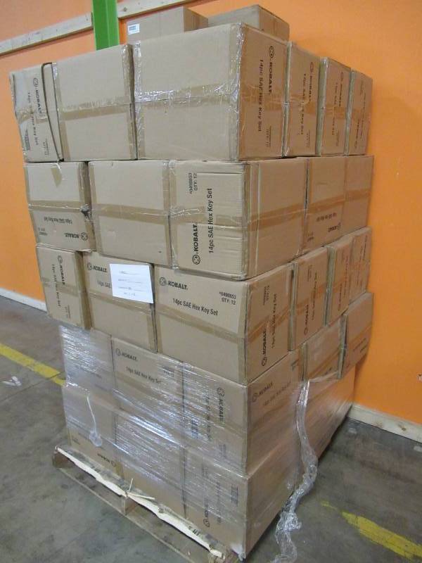 BRAND NEW FROM MANUFACTURER, 678 UNITS (Key Sets) FOR RESALE Kobalt 13-key Standard (SAE) Hex Key Sets KHK02