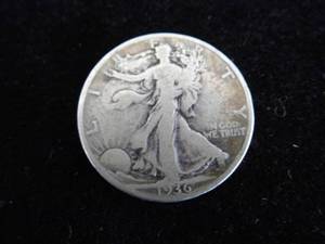 lot 36 image: Walking Liberty Half Dollar 1936