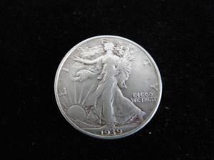 lot 37 image: Walking Liberty Half Dollar 1939