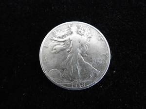 lot 39 image: Walking Liberty Half Dollar 1938
