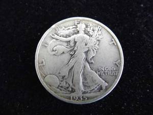 lot 42 image: Walking Liberty Half Dollar 1935