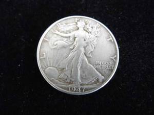 lot 57 image: Walking Liberty Half Dollar 1947