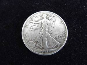 lot 58 image: Walking Liberty Half Dollar 1943