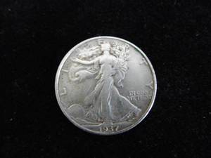 lot 62 image: Walking Liberty Half Dollar 1937