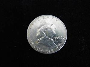 lot 66 image: Franklin Half Dollar 1963
