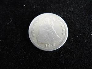 lot 70 image: Seated Liberty Quarter 1876