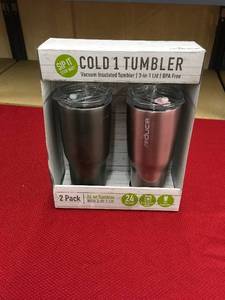 lot 486 image: Reduce 24 Oz. Tumbler W 3-IN-1 Lid 2 Pack, Retail $16.99