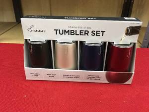 lot 509 image: Rabbit Stainless Steel Wine Tumblers, Retail $19.99