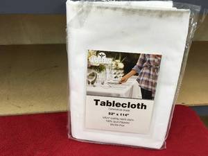 lot 525 image: Nouvelle Legende Commercial Grade Table Cloth 52 x 114, Retail $15.99