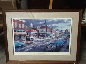 Ken Zylla Reflections Of Main Street Signed & Numbered-Professionally Framed Print 38x30