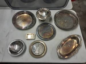 8 Pieces Assorted Silver Plate