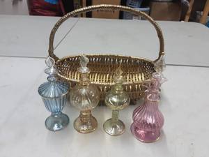 Davco Blown Glass Perfume Bottles (1 Damaged)