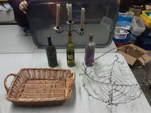 Wine Bottle Candles, Beaded Bottle Covers, Curly Wire Button Basket