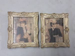 Pair Of Vintage Collectible Cherry Jeffe Huldah Victorian Prints 8x10