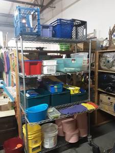 Large Lot Of Organizers, Bins, Buckets & Boxes