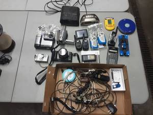 Lot Of Cameras, Movie Cameras, SD Card, Walkie-Talkies, Clock Radio, Misc.