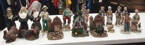 Porcelain Figures-John Deere Book Ends, 3-Happy Habits Nun Figures