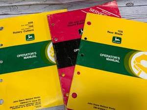 lot 29 image: Lot of 3 Vintage John Deere Manuals (These sell for $15 to $40 each online )