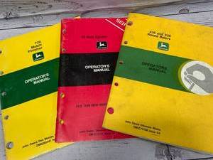 lot 30 image: Lot of 3 Vintage John Deere Manuals (These sell for $15 to $40 each online )