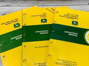 lot 36 image: Lot of 3 Vintage John Deere Manuals (These sell for $15 to $40 each online )