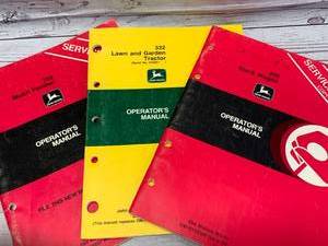 lot 39 image: Lot of 3 Vintage John Deere Manuals (These sell for $15 to $40 each online )