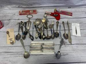 lot 78 image: Large Collection of Vintage Spoons & Knives