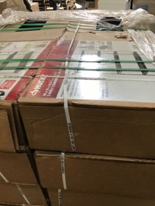 lot 12 image: Pallet with 10 New Husky 18 in. D x 48 in. W x 78 in. H 5-Shelf Steel and Resin Commercial Shelving Unit in Black