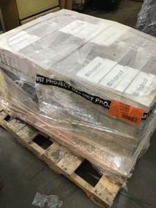 lot 13 image: Pallet with 27 Cases of Life Proof Linen Wood 6 in. x 24 in. Glazed Porcelain Floor and Wall Tile (14.55 sq. ft.  case)